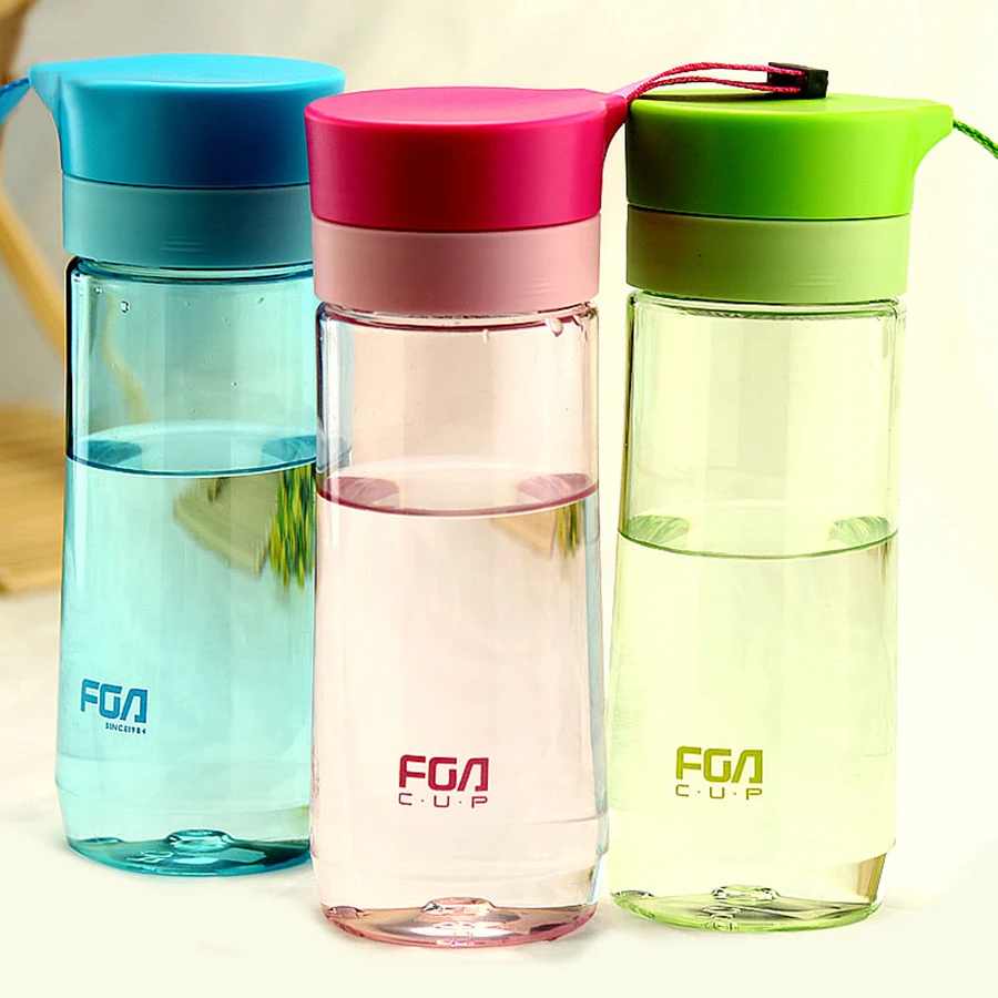 Transparen Water Bottle With Stainless Steel Strainer Sport Water