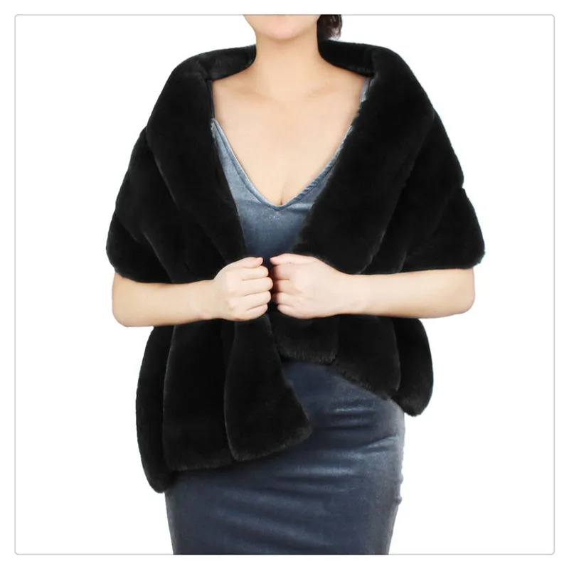 New autumn and winter new goods real - shot imitation fur cape fur cape dress small coat to match Europe and America (15)