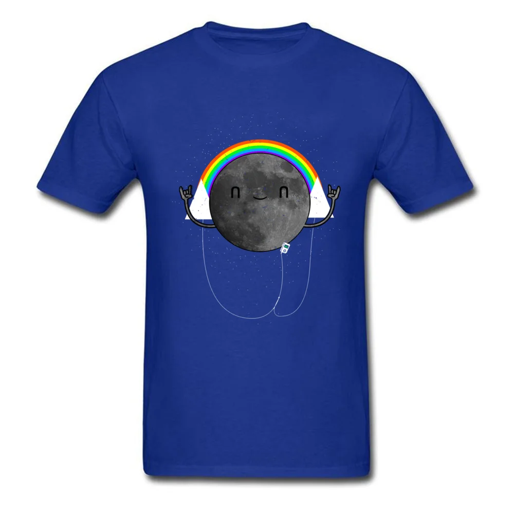 Cool O-Neck Top T-shirts Thanksgiving Day Tops Shirts Short Sleeve Latest Pure Cotton Design T Shirt Group Men The One Millionth Dark Side of the Moon Parod blue