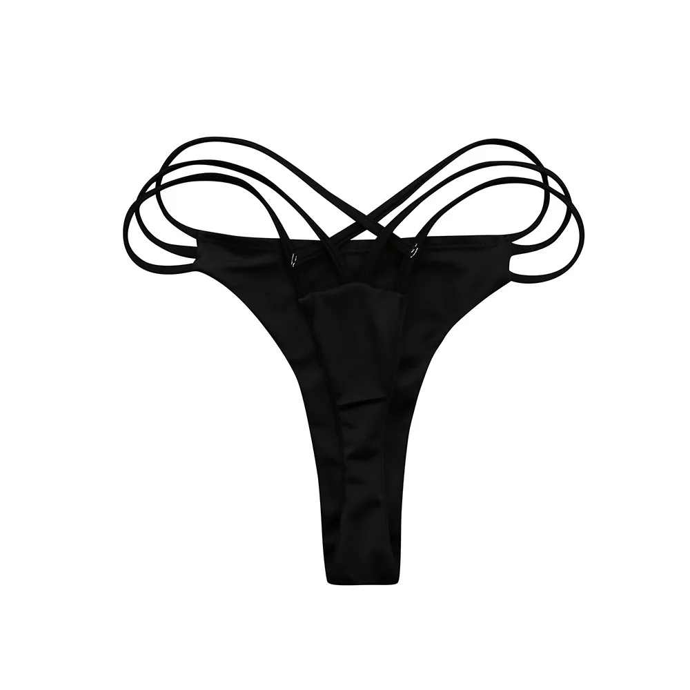 

2017 New Arrival underwear lingerie Sexy low waist Bottoms Cheeky Thong V Trunks stretch cross trunks Brief Sets