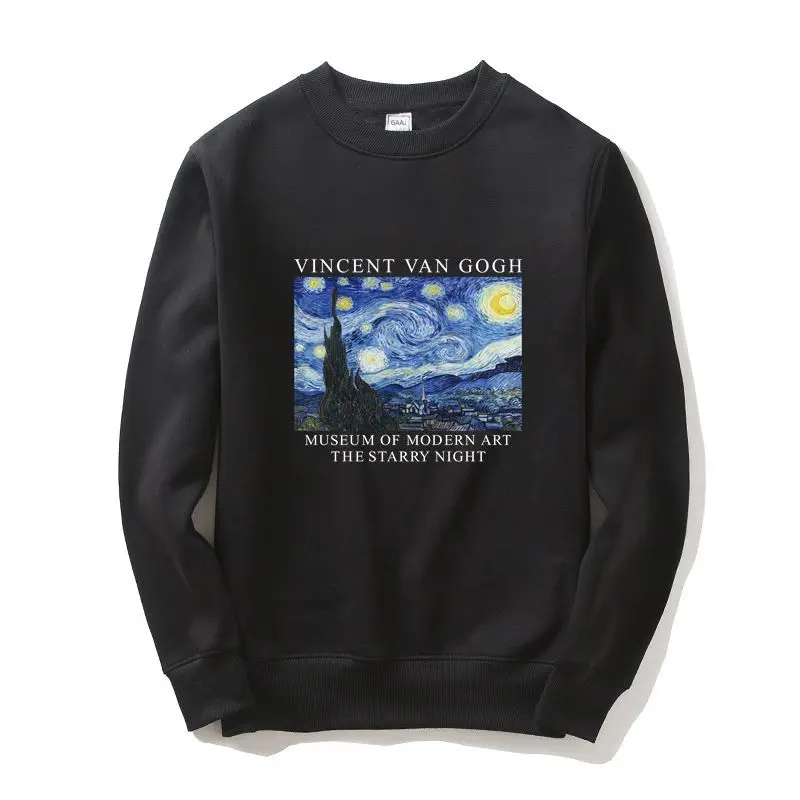 

GAAJ Vincent Van Gogh The Starry Night Men Women Sweatshirt Cotton Popular Skate Tracksuit Brand Clothing Fleece M1X6P#