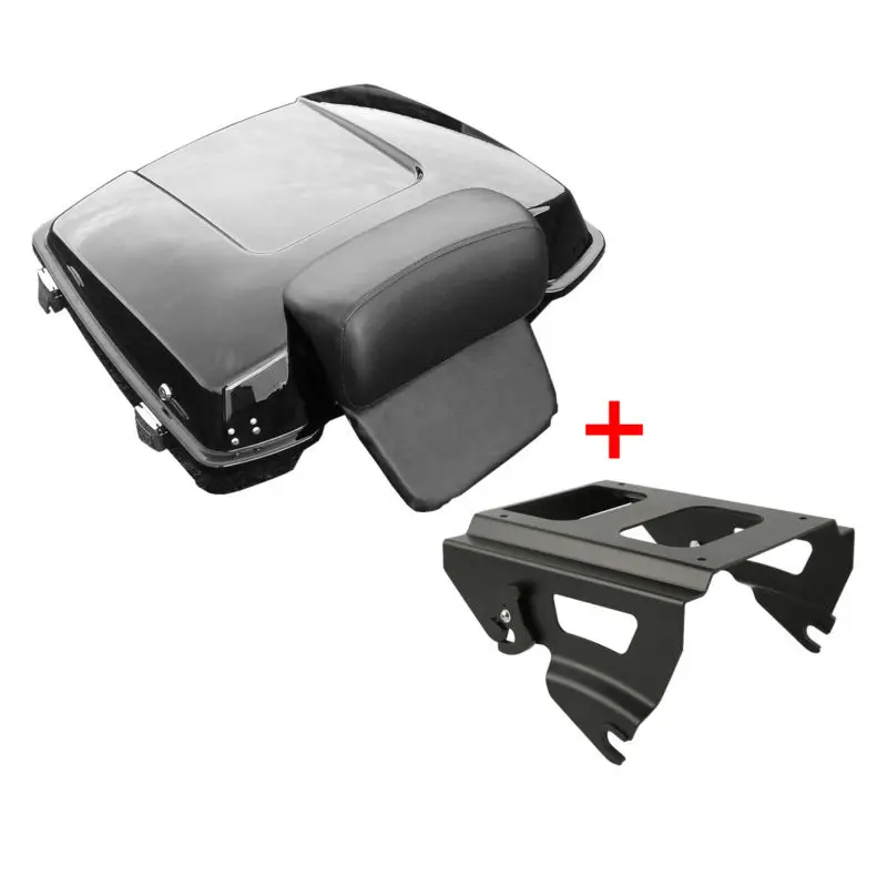 Motorcycle Razor Pack Trunk & Mounting Rack For Harley Tour Pak Touring Electra Street Road Glide FLHX FLTR FLHT 2009-2013 Motorcycle Razor Pack Trunk & Mounting Rack For Harley Tour Pak Touring Electra Street Road Glide FLHX FLTR FLHT 2009-2013
