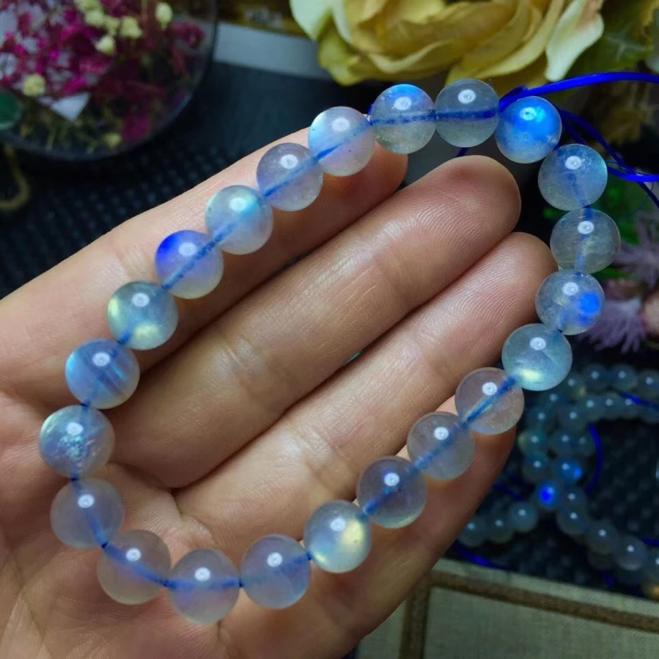 

100% Natural Rainbow Labradorite Bracelet Gemstone Crystal Stretch Round Bead Bracelets For Women 6mm 7mm 8mm 9mm Drop Shipping