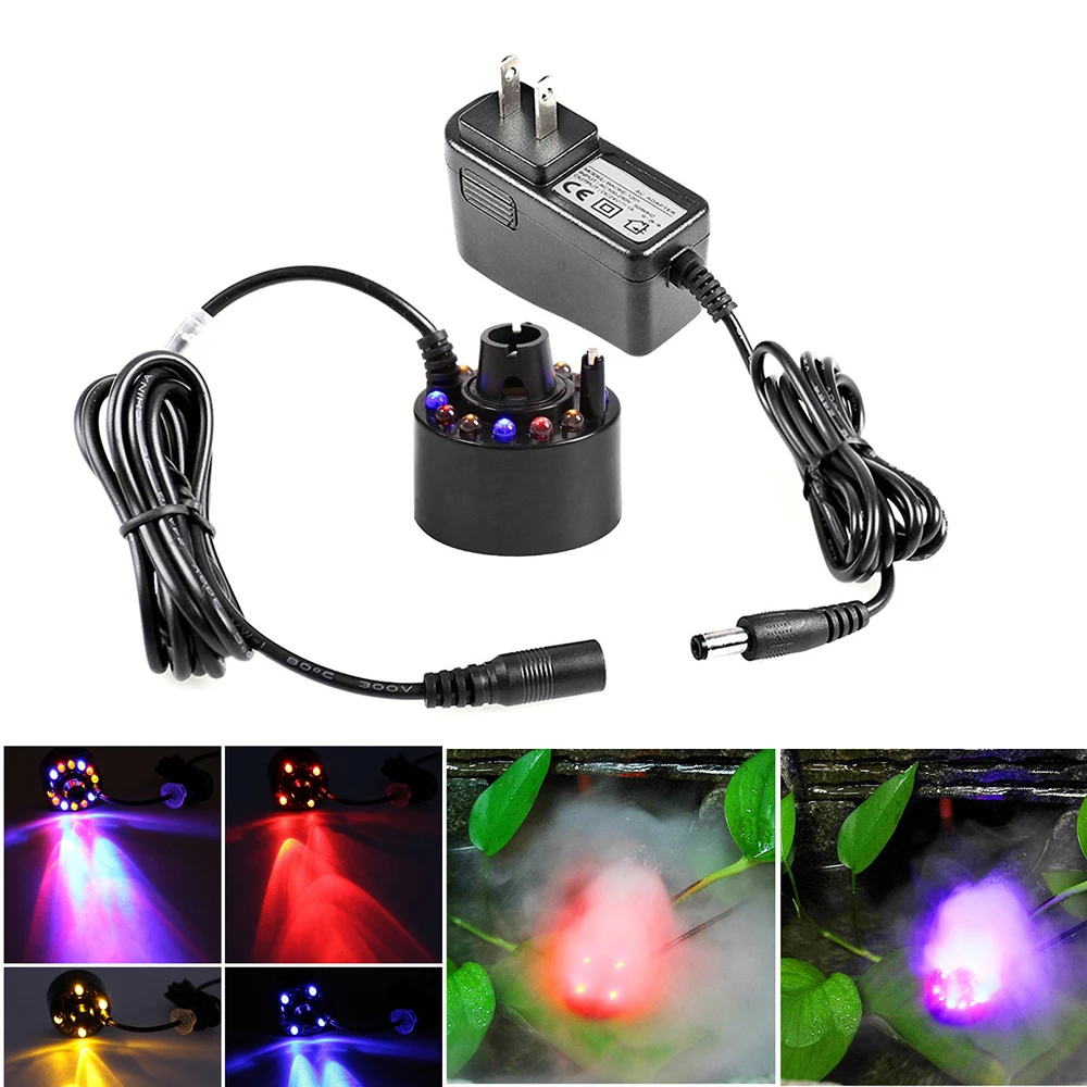 450ml/H Mist Maker Fogger Water Fountain Pond Atomizer Air Humidifier