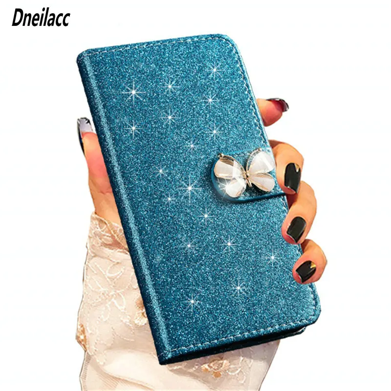 

1Flip Leather Glitter Phone Case For Huawei Honor 8X Luxury High Grade Wallet Cover Stand Case Flash In The Sun