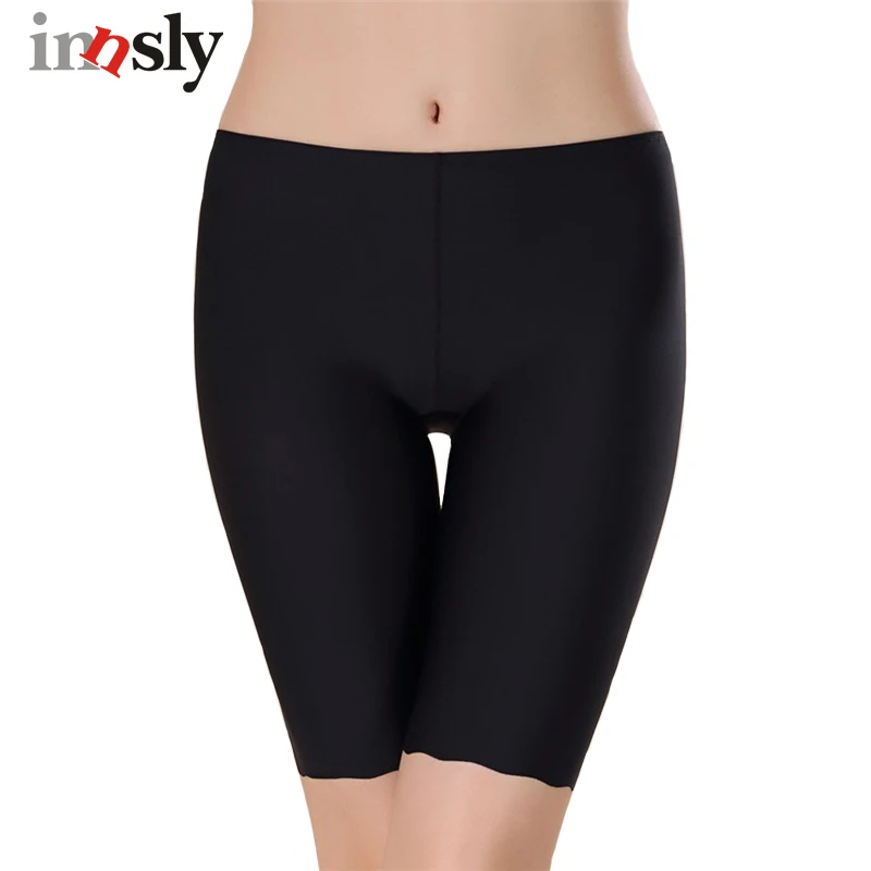 

Women Ice Silk Safety Short Pants Seamless Solid Natural Safety Pants Ladies PantsWomen Silk Ice Safety Underwear Boxer Pants