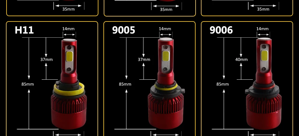 AcooSun 12V H4 светодиодный лампы для автомобилей с H7 светодиодный головной светильник s лампы H3 COB светодиодный головной светильник Автомобильная Противо-Туманная светильник 6500K H11 9005 9006 H1 9012 72W фары для 9600LM