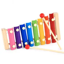 Детские раннего образования октавы деревянные руки стучит ксилофон дошкольного головоломки игрушки Музыкальные инструменты игрушка для