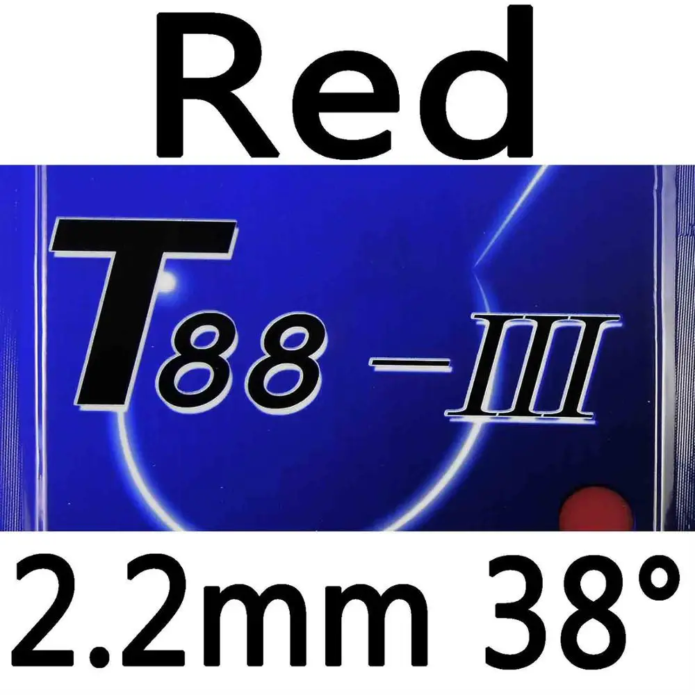 Sanwei T88-III(T88-3, T88 3) Управление+ петли пипсов-в настольный теннис(пинг-понг) Резина с губкой - Цвет: Red 2.2mm H38