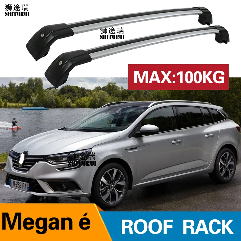 2 шт кровельные брусья для RENAULT Megane(Mk. IV), 5-dr Estate,-боковые перекрещивающиеся рейлинги из алюминиевого сплава, багажник на крышу, багаж CUV SUV