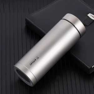 Tiartisan Pure titanium 400ml water cup double insulation cup business casual tea cup with tea filter Tiartisan Pure titanium 400ml water cup double insulation cup business casual tea cup with tea filter