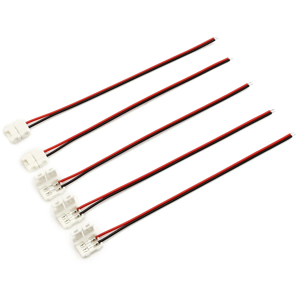 5/10 pack 8mm 2pin Solderless 2 Wire Connector Clip for 3528 LED Strip