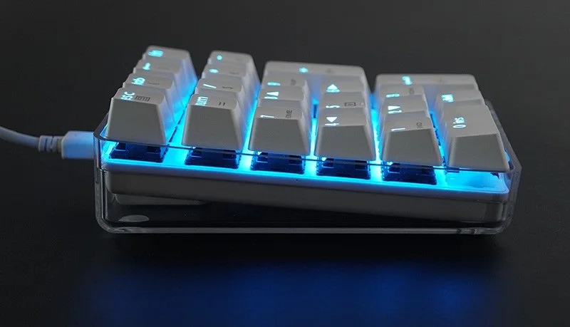 Все новые Magicforce Crystal 21 ключ USB Проводная Механическая клавиатура внешняя официальная цифровая клавиатура Cherry, Gateron Механическая ось