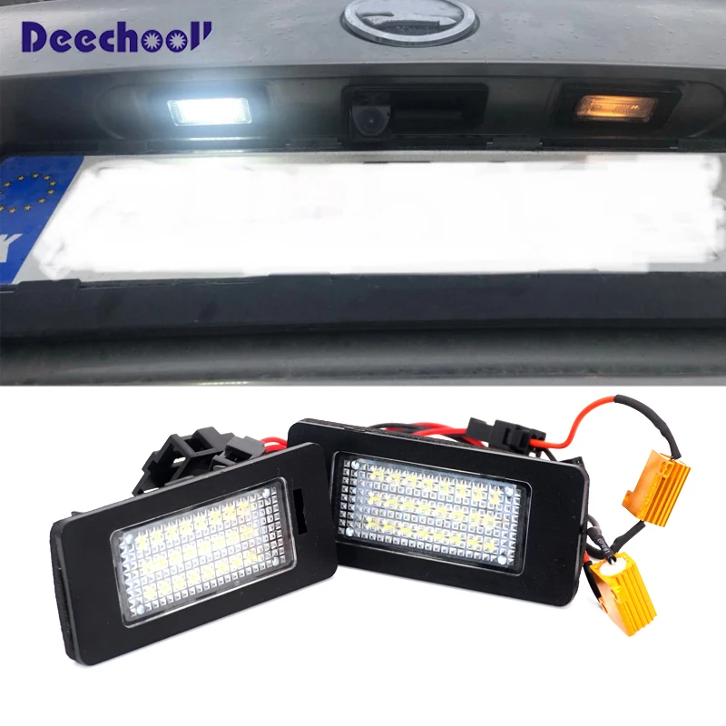 

Canbus White LED bulb Exterior Lights + under mirror Lights + License Plate Lamp + Decoder for Skoda Octavia 3 MK3 MKIII 2013+