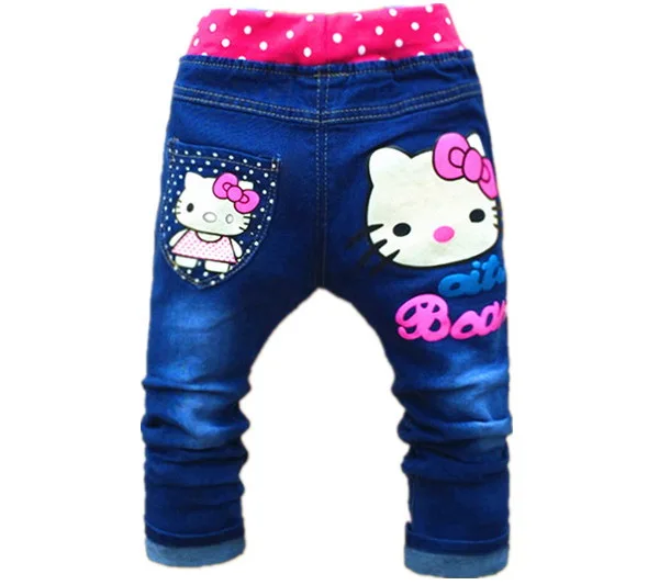 

Free shipping korean children's clothing girls jeans for kids 2-5years Children Pants Girls Jeans Pants