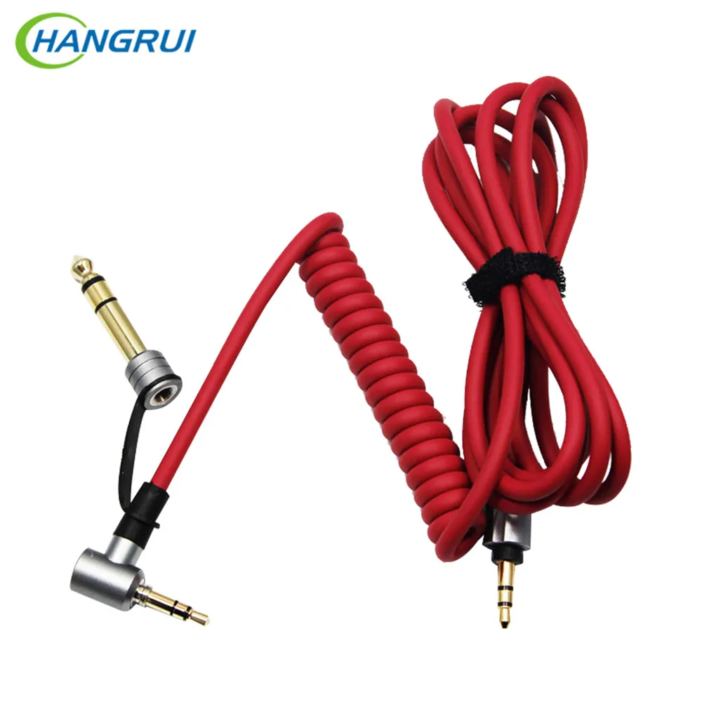 

HANGRUI Audio Cable for Beats Headphones Pro Detox Mixr earphone cable Spring Replacement audio AUX Cables strong and durable