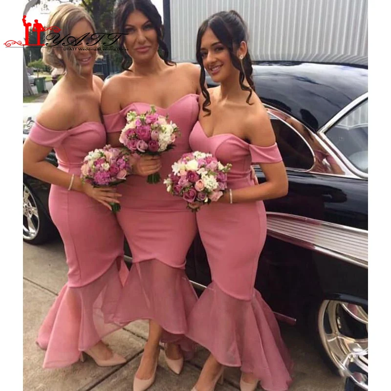 2017 Beach Blush Peach Bridesmaid Dresses For Weddings Off Shoulder 2017 Beach Blush Peach Bridesmaid Dresses For Weddings Off Shoulder Formal Bridesmaids Dress Plus Size Junior Prom Party Gowns In From