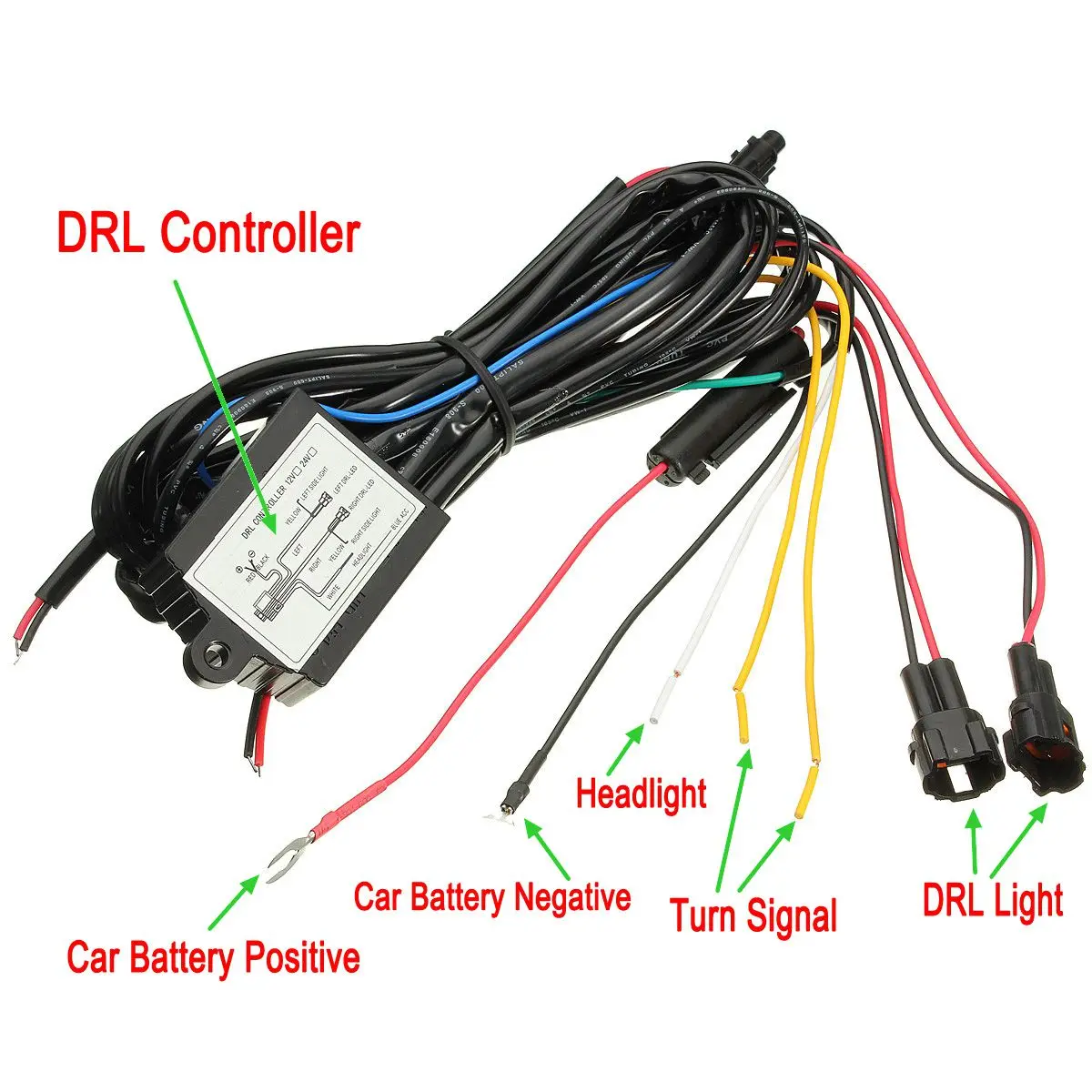 

DRL Daytime Running Light Dimmer Dimming Relay Control Switch Harness Car Line 12V On/Off
