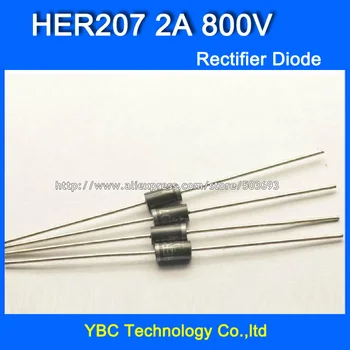 

500pcs/lot HER207 2A/800V Super Fast Recovery Rectifier Diode