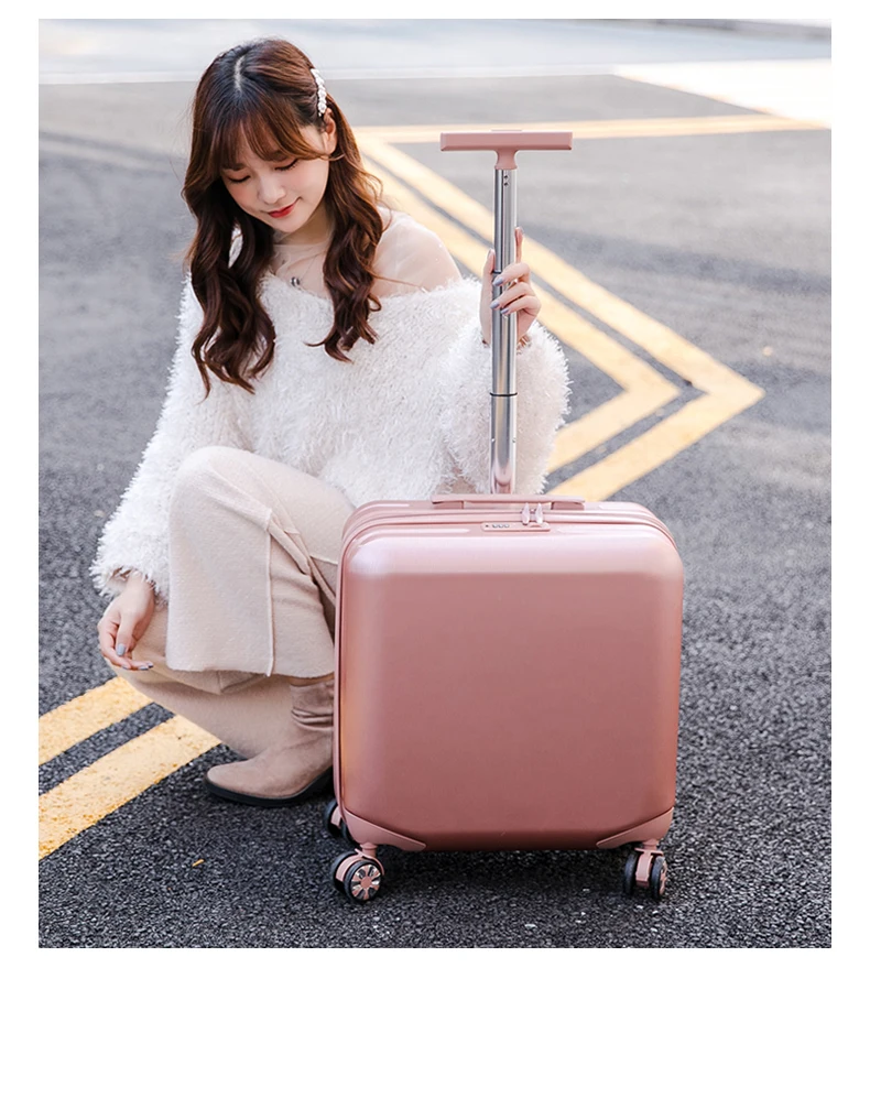 18''20 inch travel suitcase Cabin luggage spinner wheels Rolling luggage carry on Trolley luggage for kid girls travel bag