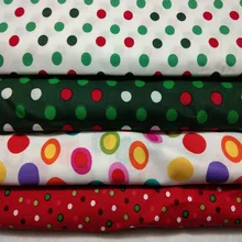 50x105 см, Рождественская конфетная цветная хлопковая ткань в горошек, 50x105 см, пятнистая ткань в стиле пэчворк, детское платье, вечерние платья для дома
