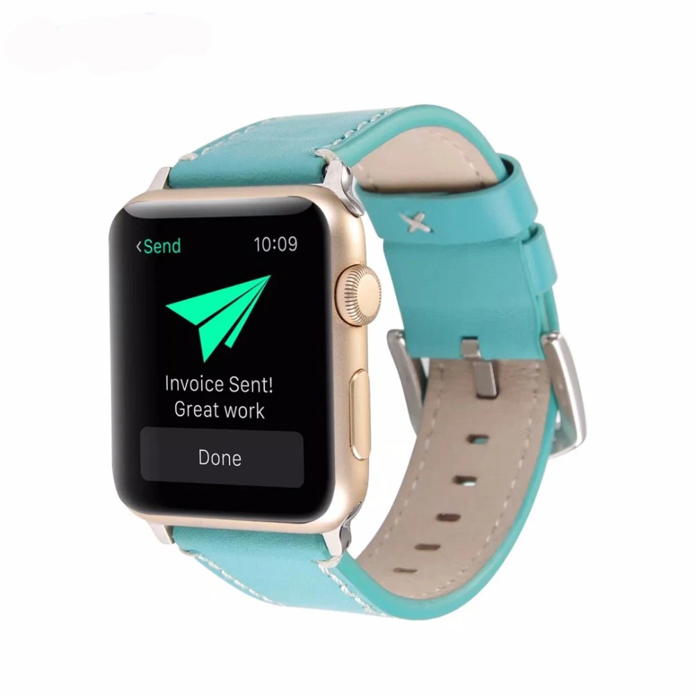 EIMO correa ремешок из натуральной кожи для apple Watch band 38 мм 42 iwatch series 3 2 1 наручные часы