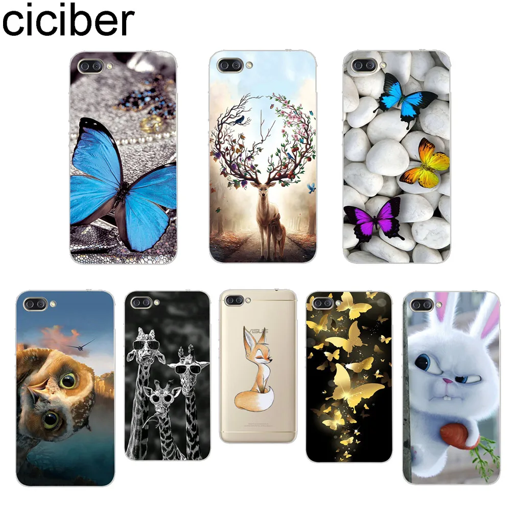 

ciciber For ASUS ZenFone 5 4 3 3S Max Pro Plus Laser Deluxe Selfie Z Q Lite Soft Cover Clear TPU Phones Cases Animal Deer Owl