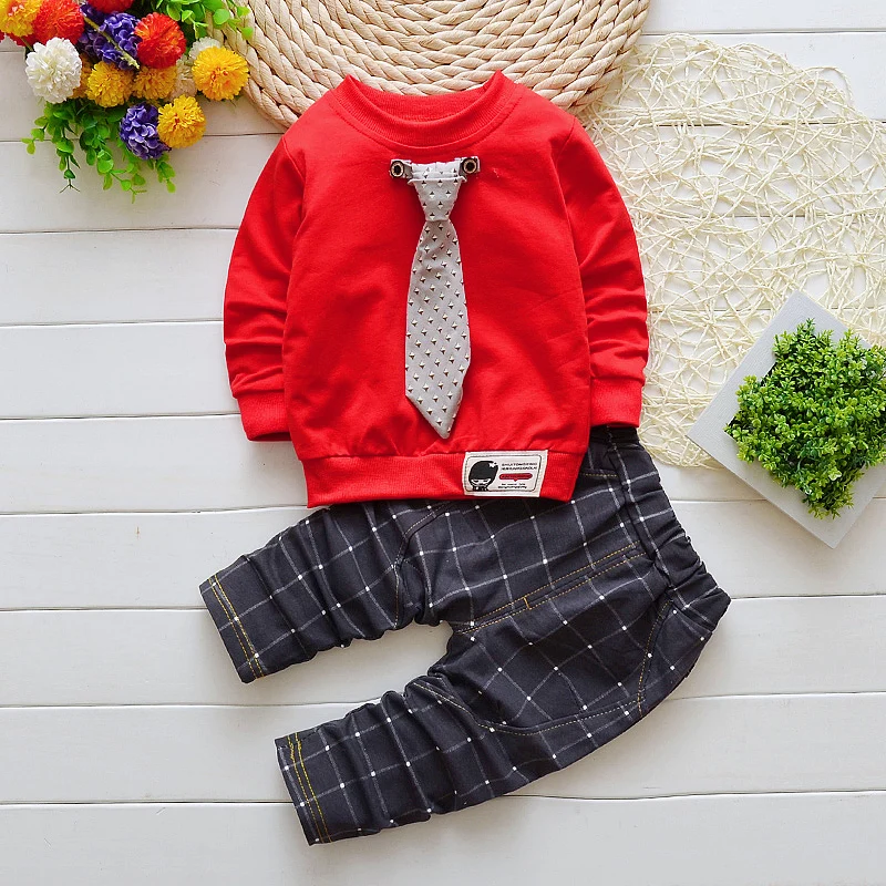 

BibiCola spring baby Boy clothing set boy sports suit baby Long Sleeve T shirt+pant 2pcs baby outfits suit