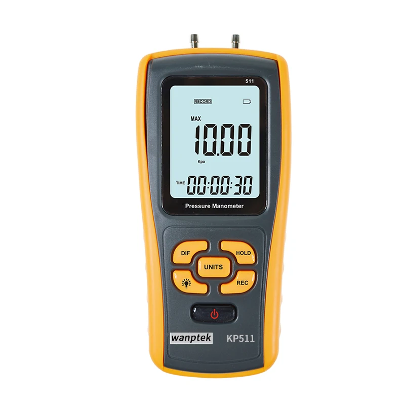 

Digital pressure manometer with USB Interface range +/-10kPa differential manometer