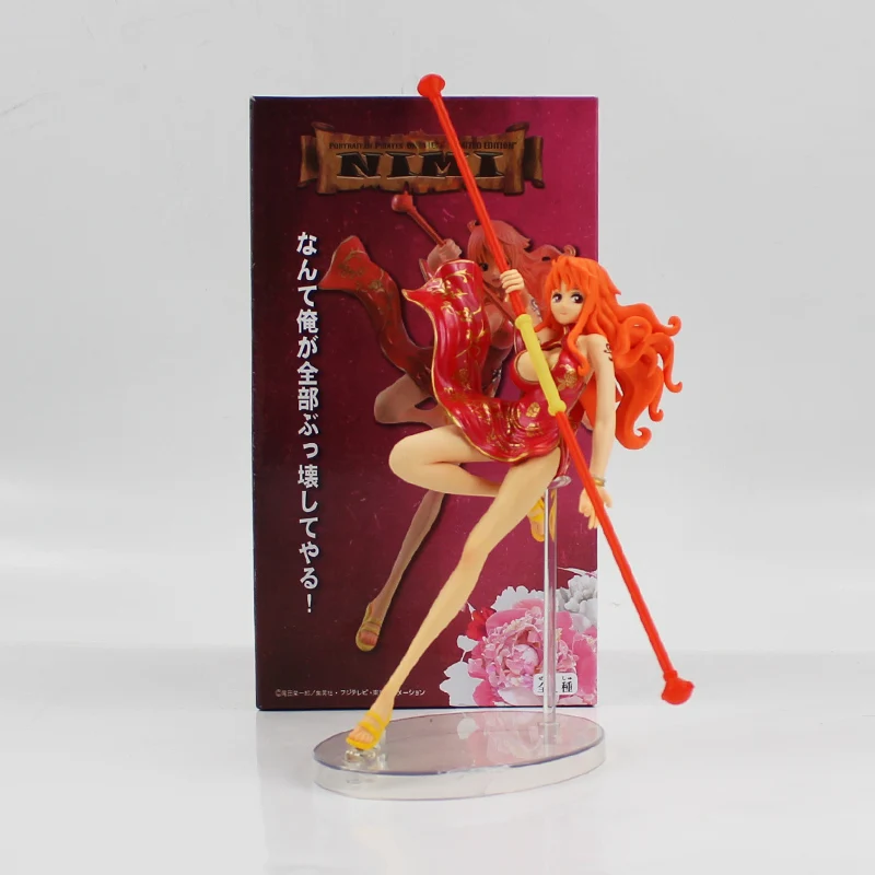 

22cm One Piece Nami Figure Model Toy Hot Anime One Piece Nami in Cheongsam fight ver. beautiful girl figure for kids