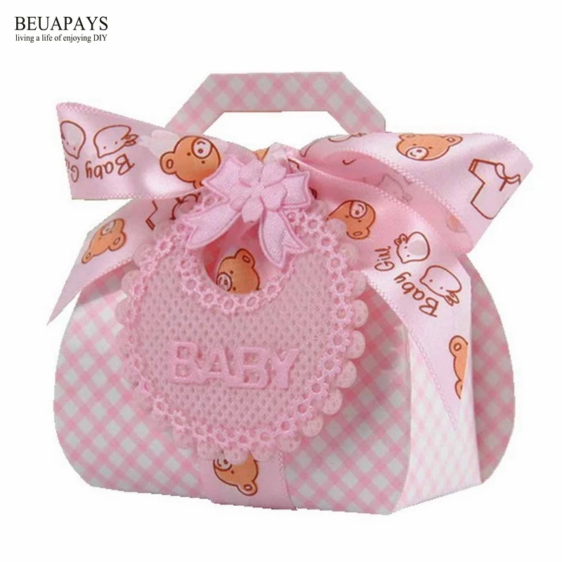 60 шт. нагрудник Hi Candy Box креативные упаковочные коробки baby shower это мальчик это девочка подарок на день рождения бабочка узел из мультфильма