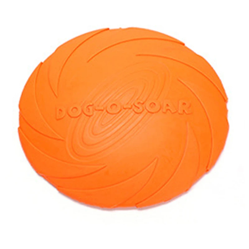Модный летающий диск для собак Обучение щенков игрушка тренировка большой собаки игрушка резиновый набор Летающий Диск Фрисби товары для домашних животных - Цвет: Orange