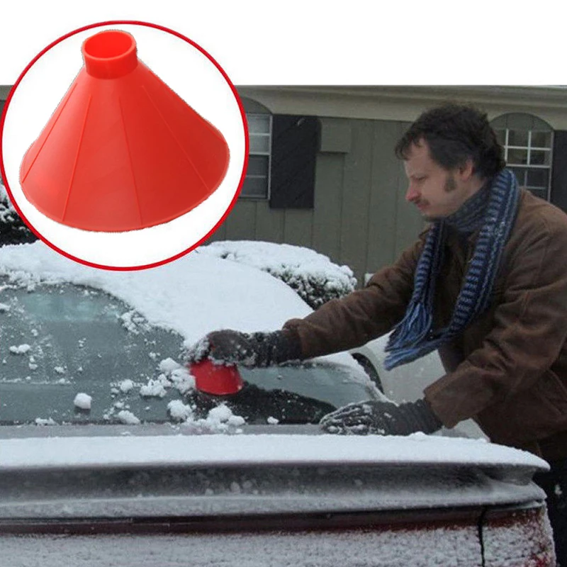 2 in 1 Latest Simple Snow Scrapers Waterproof Scrape A Round Magic Cone