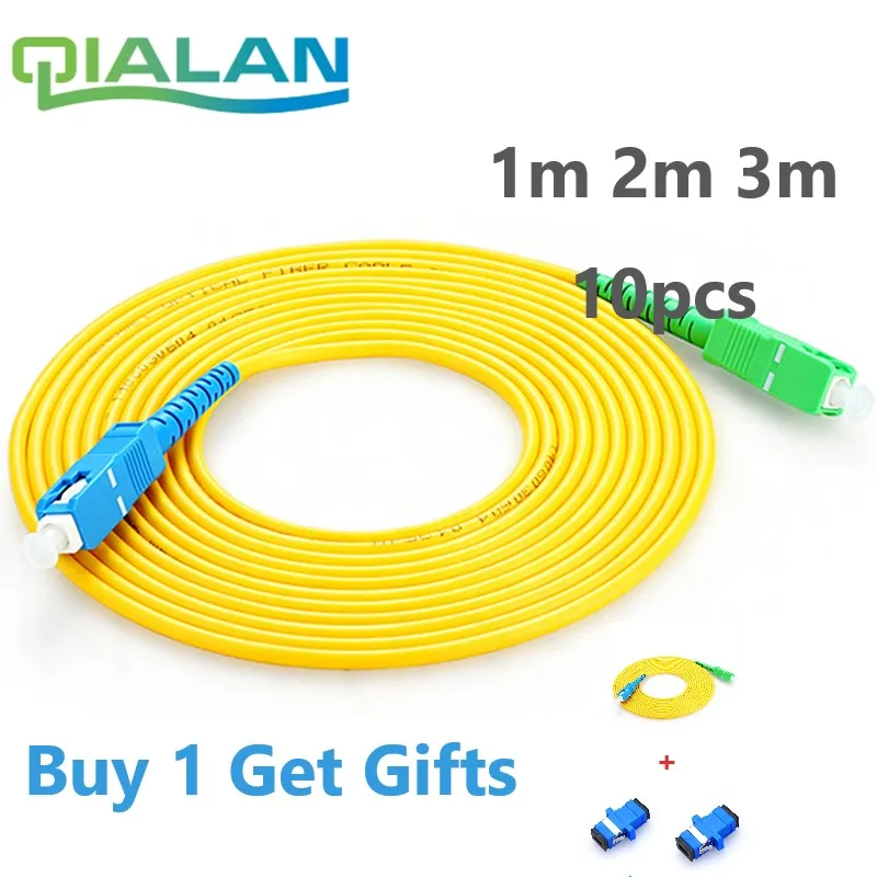 Ftth кабель SC APC для UPC Patchcord 10 шт. 1 м 2 3 патч корд G657A Simplex 0 мм fibra Optico SM волоконно
