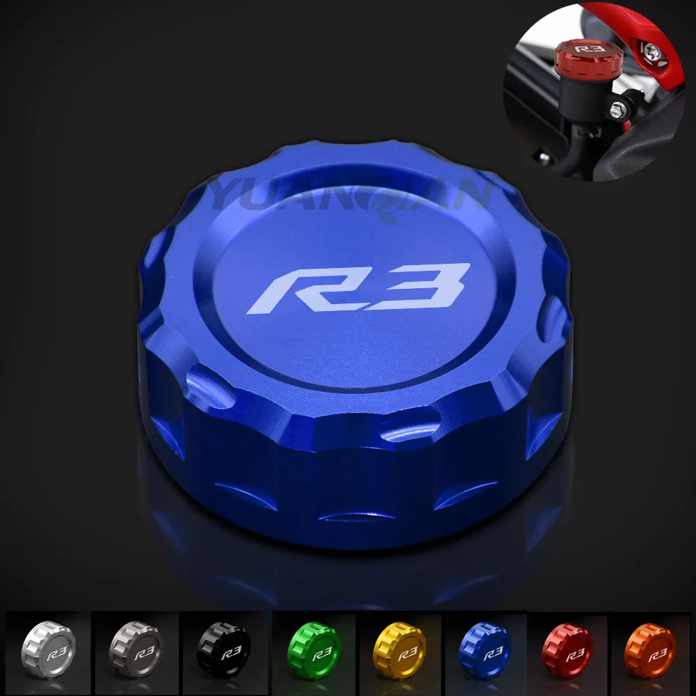 With LogoR3 Blue/Red/Black Motorcycle CNC Aluminum Rear Brake Fluid