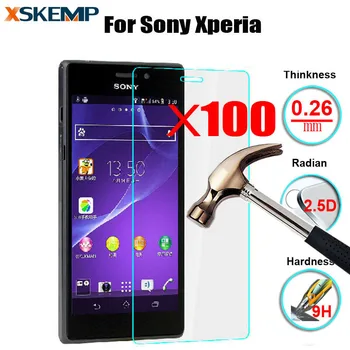 

100Pcs/Lot Toughened Tempered Glass For SONY XPERIA XA1 5.5" XZ Prenium XZS XA1 Ultra 6.0" 9H 2.5D 0.26MM Screen Protector Film