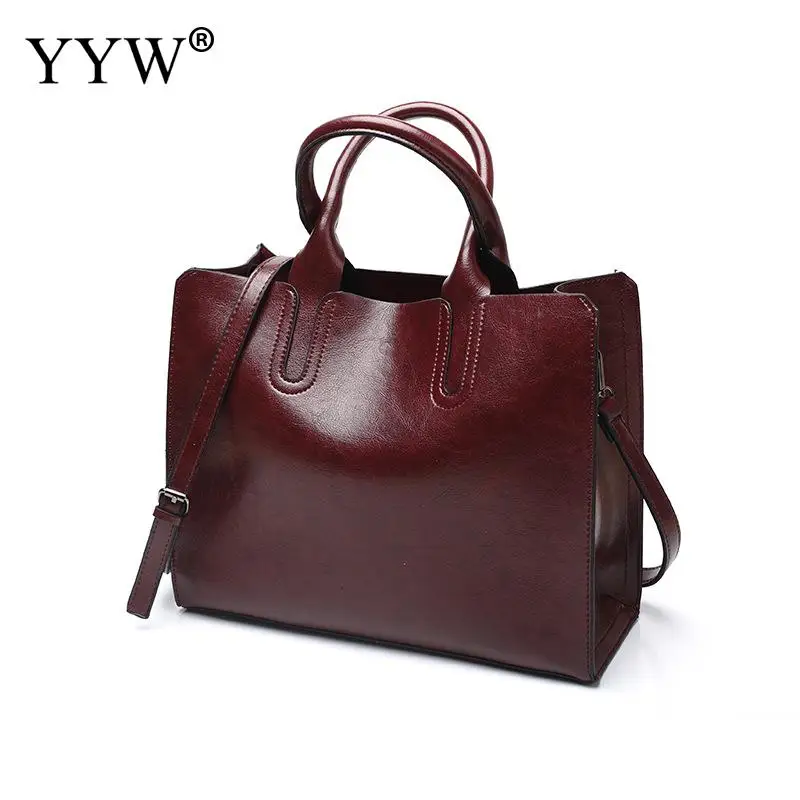 

Wholesale Casual Tote Bag for Women Brand Luxury Women's PU Leather Handbags Black Top-Handle Bags Lady's Crossbody Bag 8 Colors