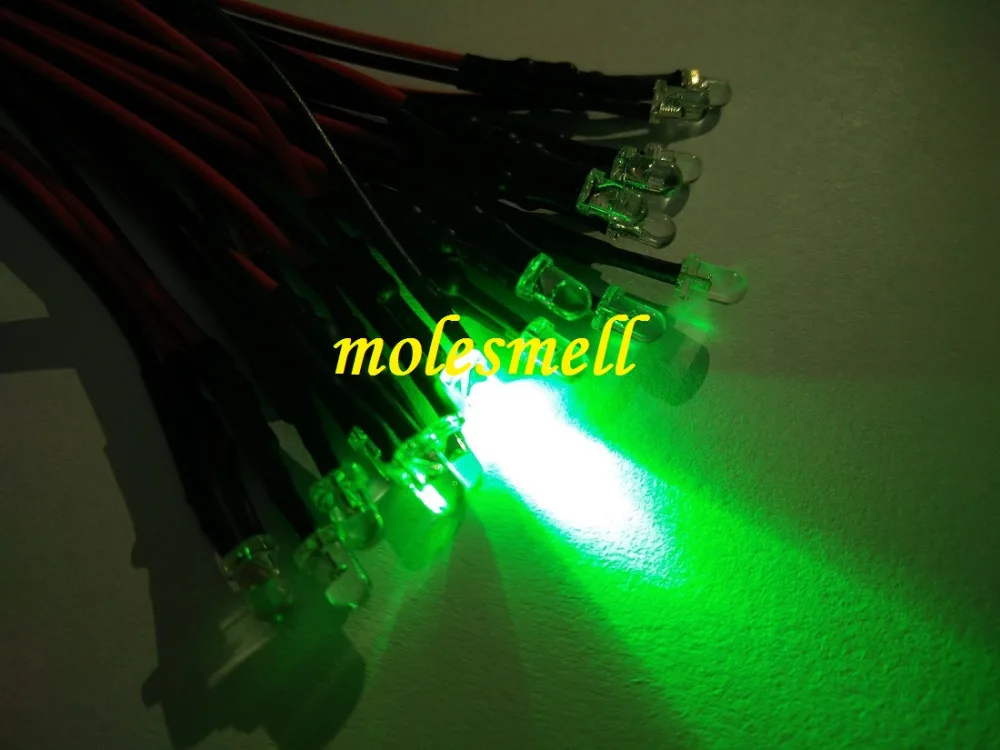 50 X 3 Mm Azul Ronda agua clara Led Luz Lámpara 5000mcd