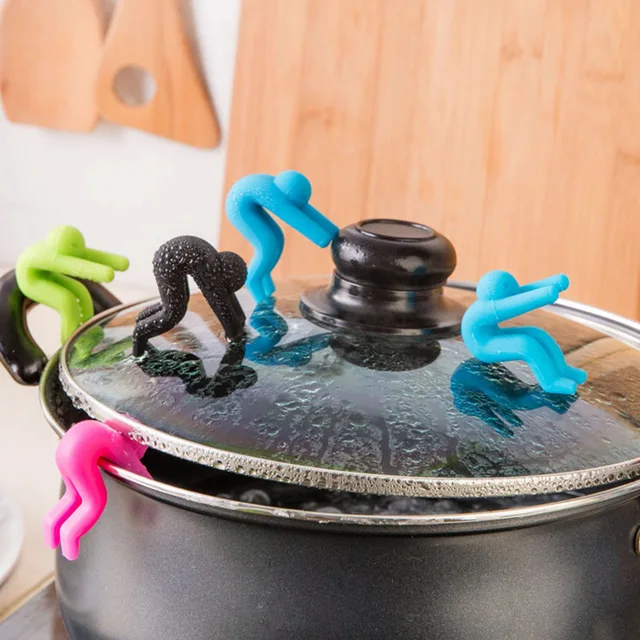 Silicone Pot Lid Holders Pair 3