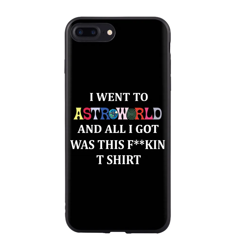 Чехол для телефона Travis Scott Astroworld для Apple iPhone X XS Max XR 8 Plus 7 Plus 6 6S Plus 5 5S SE мягкий силиконовый черный чехол