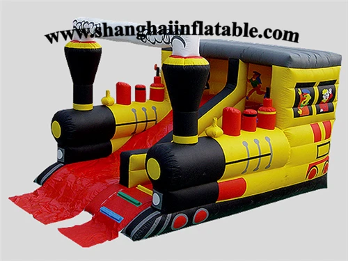 

Customized  inflatable jumping castle/ inflatable castle slide  train bounce house for children