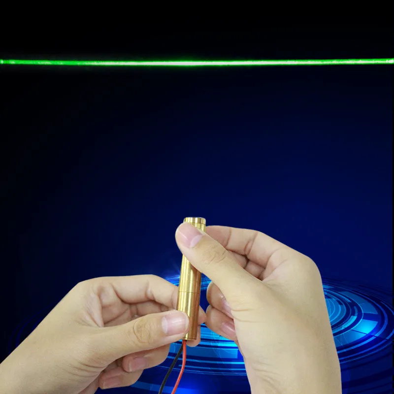 

532 nm Word linear green light module spot laser head locator with adjustable focus Marking