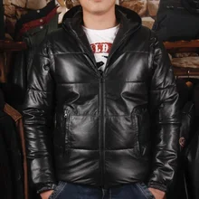 DHL брендовая Новая мужская зимняя теплая мягкая куртка из овчины, мужская куртка из натуральной кожи. Отстегивающееся хлопковое пальто