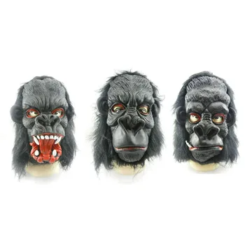 

Props Suit Black Gorilla Masks Gloves Latex Halloween Fright Makeup Mask Dance Party Toys Movie Theme Props Supply