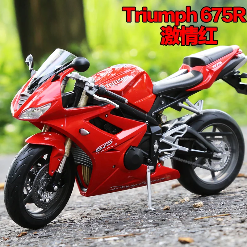 3pcs/pack Wholesale Brand New 1/10 Scale Motorbike Toys Triumph 675R