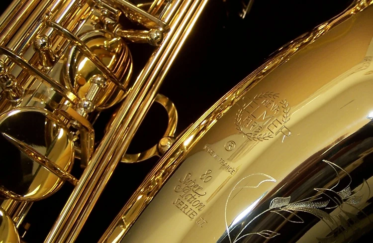 

Customized France Henri Selma 80 B flat tenor saxophone Gold Lacquer saxophone Musical Instrument Supe Professional Free