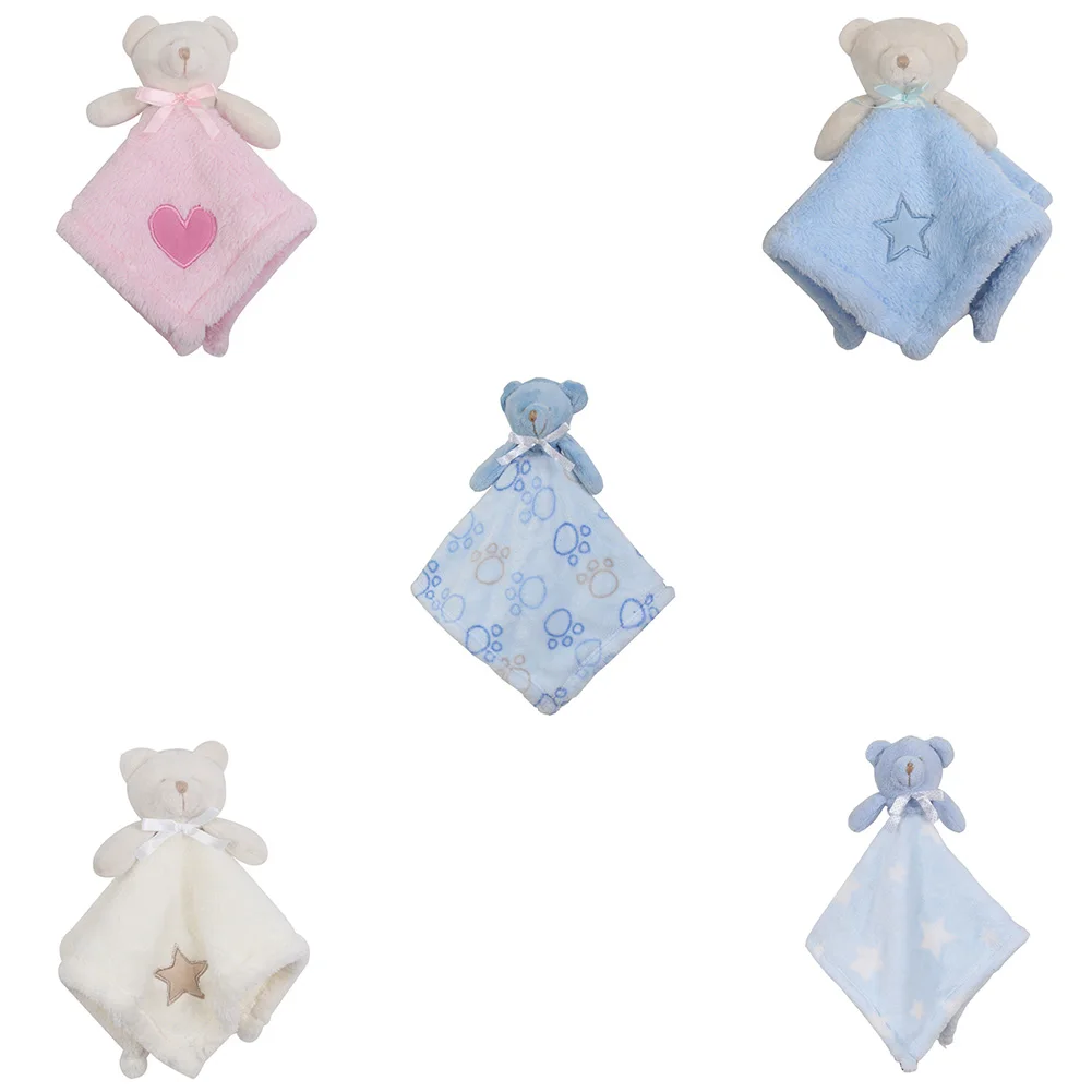 

Cute Bear Newborn Blankie Of Baby Toys Infant Soothe Towel Newborn Baby Gift To Soothe Towel Educational Plush Toys