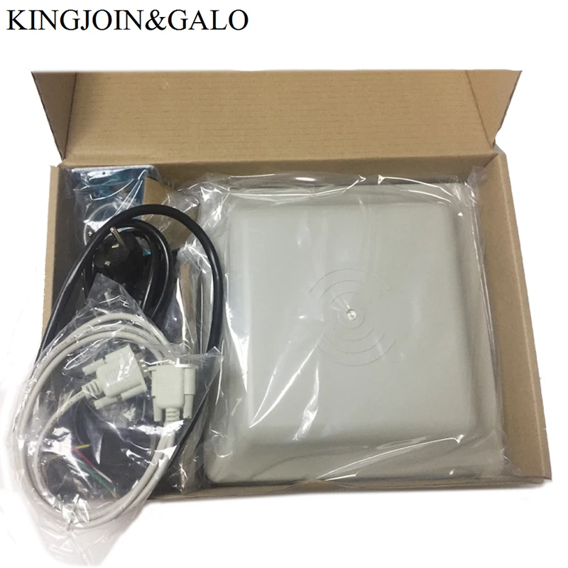 UHF RFID card reader 6m long distance range with 8dbi Antenna RS232/RS485/Wiegand Read Integrative UHF Reader