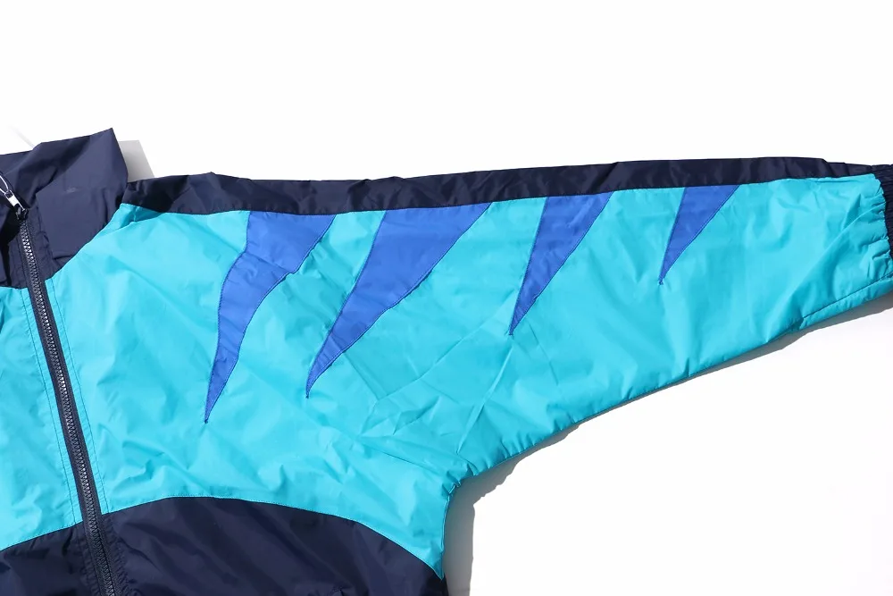 Ветровка в стиле пэчворк с вышивкой на молнии|windbreaker jacket|spring autumnhip hop coat |