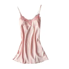 Бренд для женщин кружево выдалбливают сексуальные ночные рубашки и трусы Высокое класс бюстгальтер мягкий ночное атласная Мини Ночная рубашка Горячие G5i